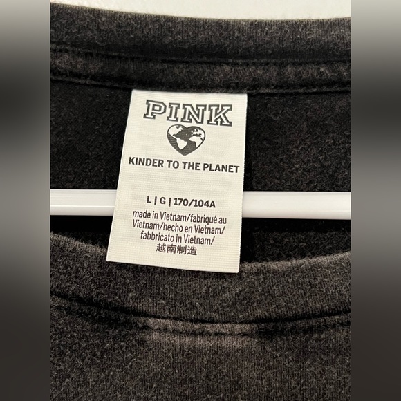 PINK T-shirt, dress, black acid, wash, print size large - Picture 2 of 3